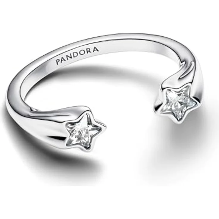 Pandora 193582C01 Damen-Ring Sternschnuppen, aus 925 Sterlingsilber mit weißen Zirkonia, breite Ringschiene 2 mm – Bild 2