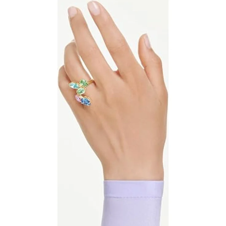 Swarovski Gema Motivring, Cluster-Effekt mit verschiedenen Schliffen in Goldlegierungsschicht – Bild 2