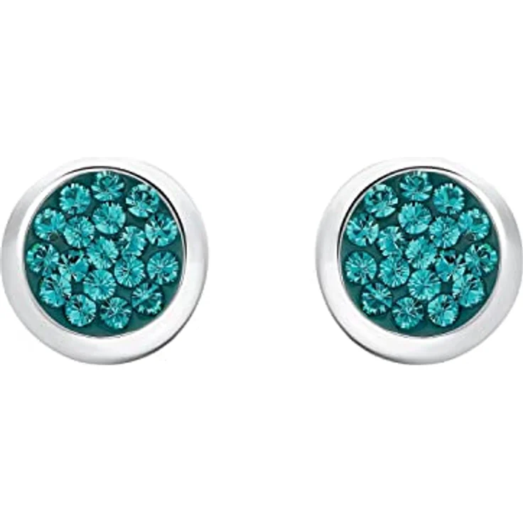 Amor Ohrstecker 925 Sterling Silber, Damen Ohrschmuck mit Zirkonia, 8 mm, Silber, in Schmuck Geschenk Box – Bild 4