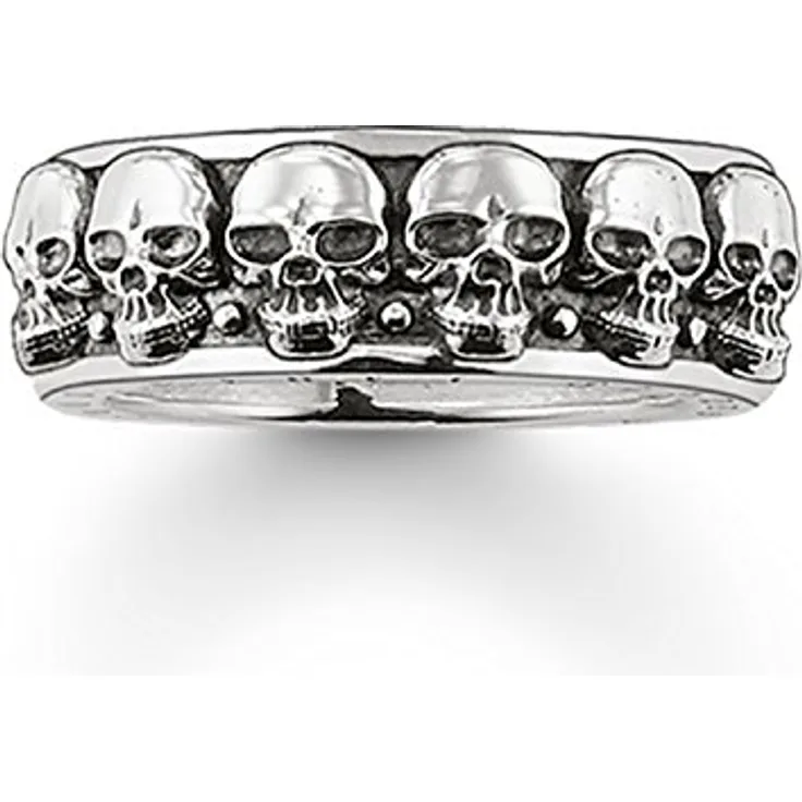 THOMAS SABO Ring Totenköpfe, 925 Sterlingsilber, feminines Design, verschiedene Größen erhältlich