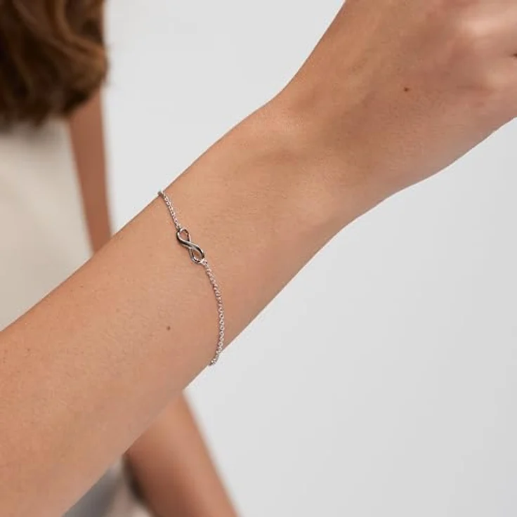 s.Oliver Bracelet, Elegantes Armband aus poliertem 925er Sterlingsilber, verstellbar bis 21 cm, wasserfest & hautfreundlich, silber – Bild 2