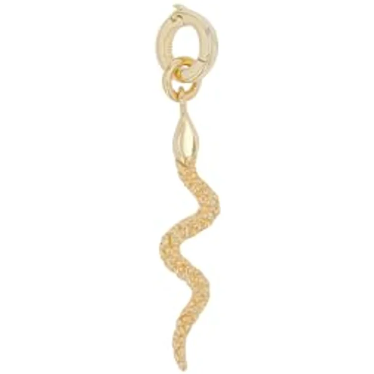 Amor Charm 925 Sterling Silber Damen Charm-Anhänger, 34 mm, Gold, Schlange, mit Sicherheitsverschluss, in Schmuck Geschenk Box – Bild 4