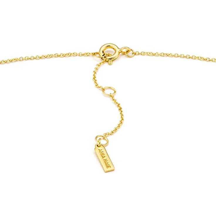 ANIA HAIE Damen Armband MINERAL GLOW Turquoise Discs, 925 Sterling Silber 14k vergoldet, Türkis Anhänger, Länge 16,5cm + 2cm Verlängerung, inkl. Geschenkverpackung – Bild 3