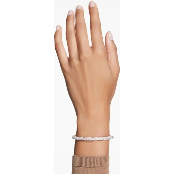 Swarovski Sublima Armreif, Rosé Vergoldeter Damenarmreif mit Swarovski Kristallen im Schnee-Pavé Design – Bild 5
