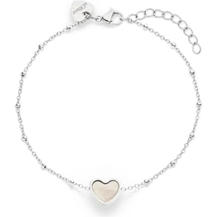 s.Oliver Bracelet, Elegantes Armband aus poliertem Edelstahl, silber, verstellbare Gliederkette bis 21 cm, wasserfest & hautfreundlich – Bild 1