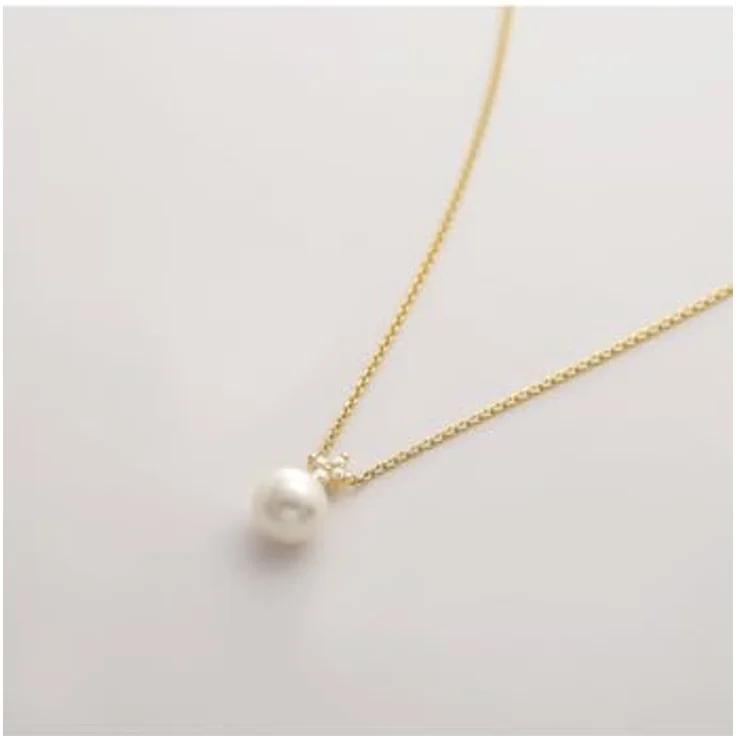 CHRIST Damen-Kette 375er Gelbgold mit 1 Süßwasserperle, One Size – Bild 3