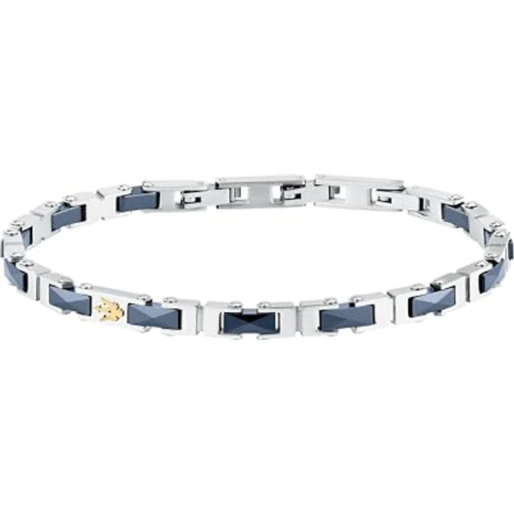 Maserati Ceramic BR SS Ceramic Blue, Herren-Armband mit 19 + 3 cm Länge, blau – Bild 1