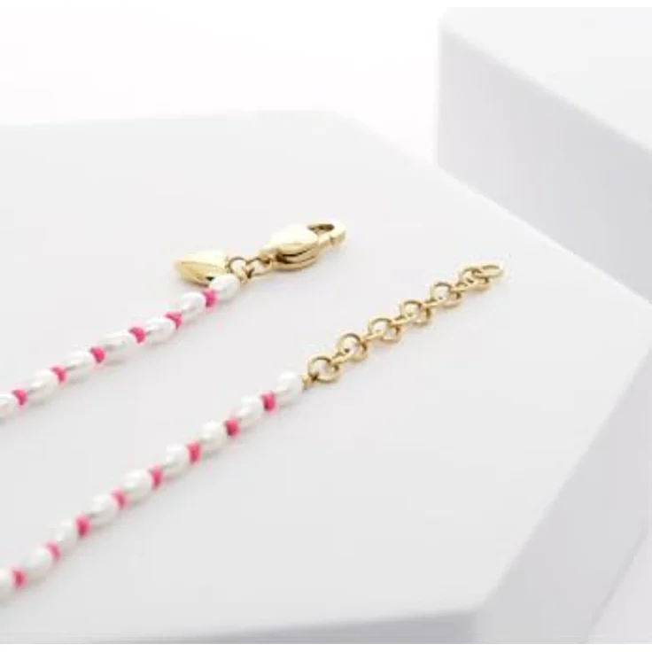 Guido Maria Kretschmer Damen-Armband Edelstahl mit Muschelkernperle, One Size, Gold/Rosa, Modell 32030091 – Bild 3