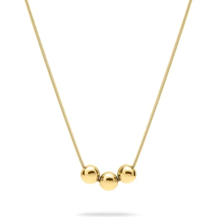 Liebeskind Berlin Halskette LJ-1715-N-42, Edelstahl in IP Gold, 42 cm Schlangenkette mit Slider-Verschluss – Bild 3