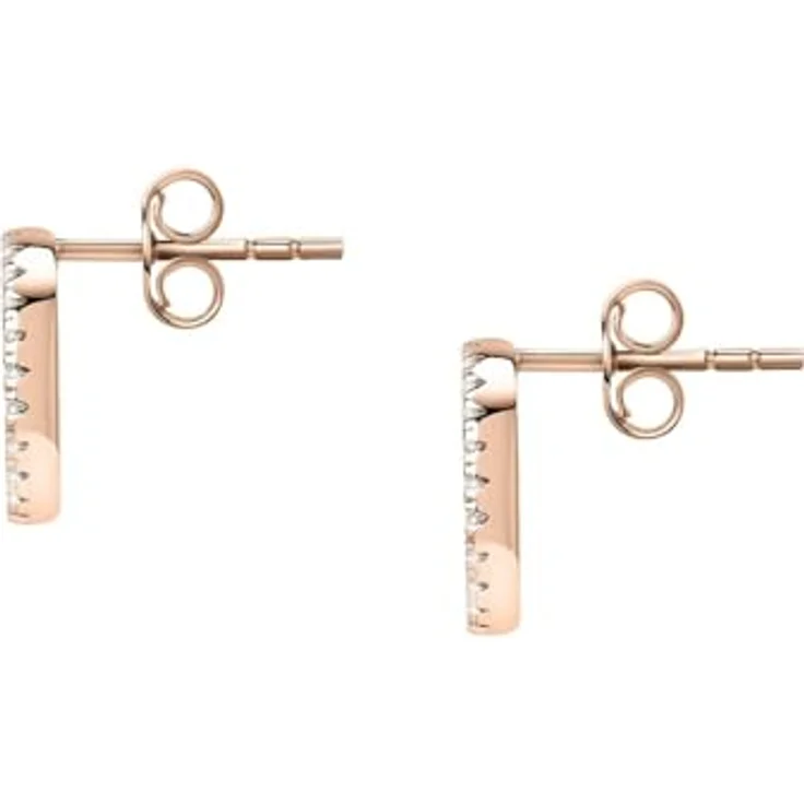 CHRIST Damen-Ohrstecker 925er Silber, recycelter Zirkonia, Roségold, One Size – Bild 3