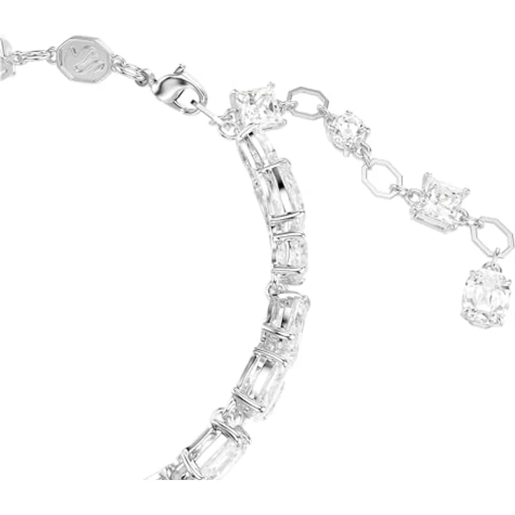 Swarovski Mesmera Armband, Rhodiniertes Damenarmband mit Swarovski Zirkonia, Doppelreihe – Bild 3