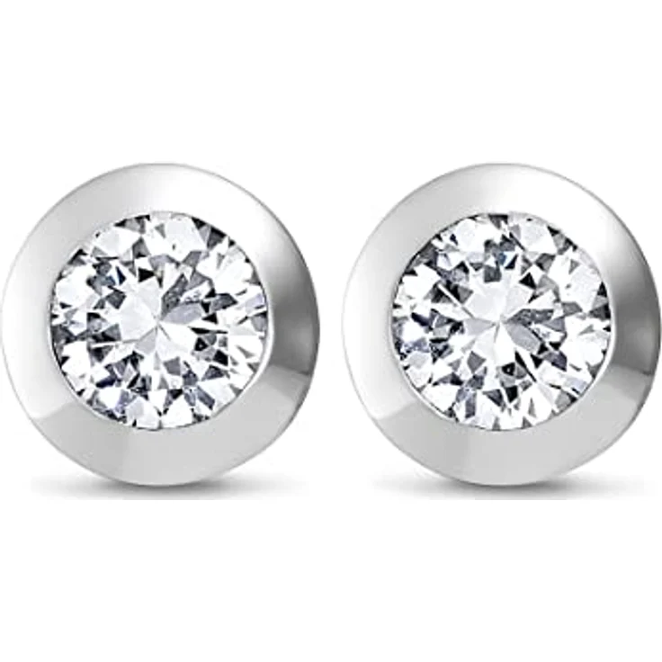JETTE Ohrstecker SOLITAIRE 86505657, Silber mit funkelndem Zirkonia, puristisch und extravagant – Bild 1