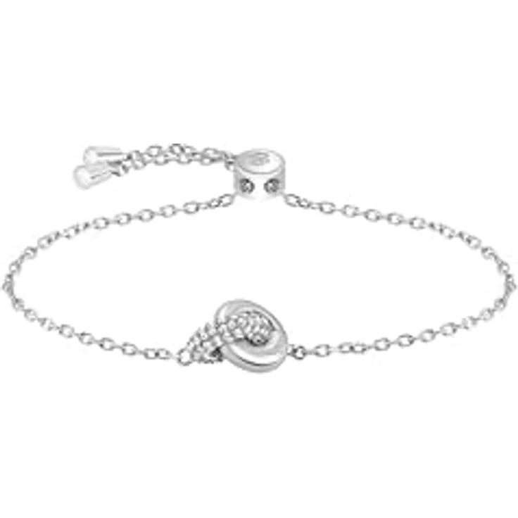 HUGO BOSS Damen-Armband mit verschnörkeltem Design, 316L Edelstahl mit Kristallpavé, verstellbarer Slider-Verschluss, 175 mm Umfang, 22 mm Breite – Bild 2