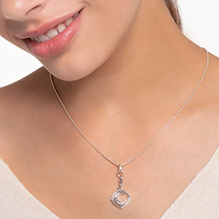 THOMAS SABO Charm-Anhänger Mond aus geschwärztem Sterlingsilber mit Zirkonia, Silber – Bild 3
