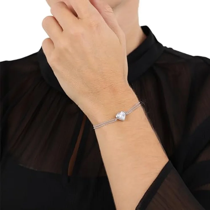 Joop! Halskette aus 925 Sterling Silber für Damen, rhodiniert mit Zirkonia, 40 cm lang, in Schmuckbox – Bild 2