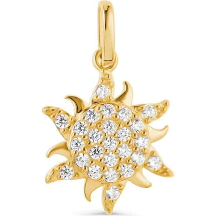 FAVS Damen-Anhänger 375er Gelbgold mit 25 Zirkonia, One Size