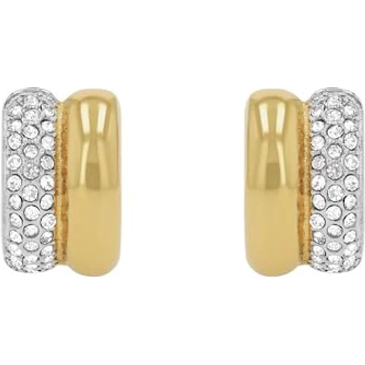 JOOP! Creolen Damen Ohrschmuck aus Edelstahl mit Zirkonia-Steinen, Silber, 15 mm, in Schmuck Geschenk Box – Bild 4