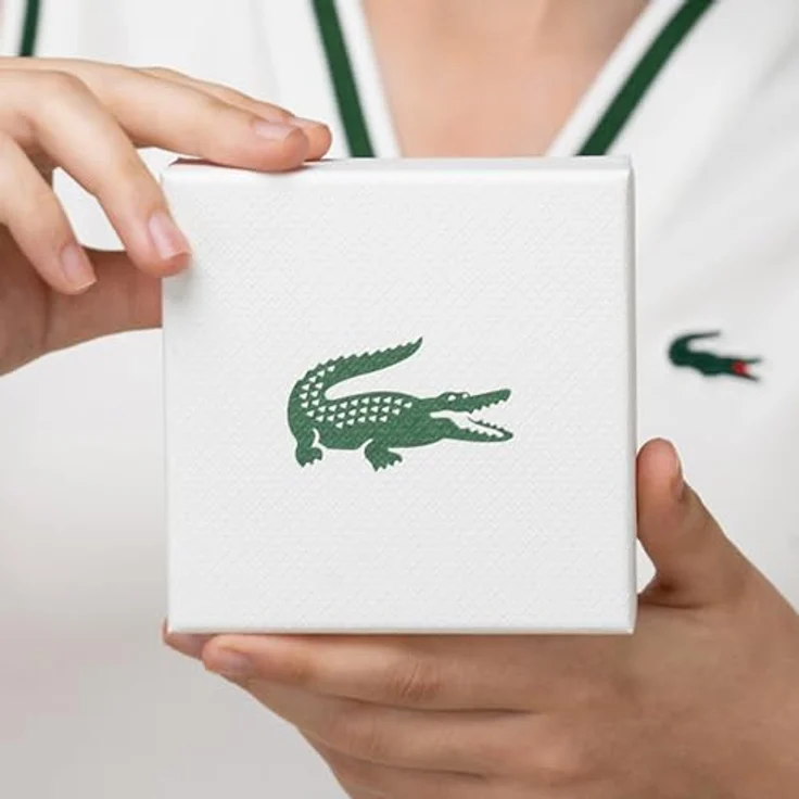Lacoste Gliederarmband für Herren, Edelstahl mit grünem emailliertem Streifen, magnetischer Verschluss, Innenumfang 19 cm, Kollektion LACOSTE BASELINE - 2040081 – Bild 5