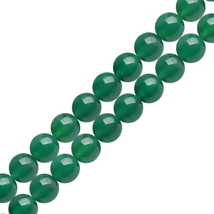SKYBEADS Natürliche Grün Achat 4mm Edelstein Perlenstrang, 38cm mit ca. 90 Stück für Schmuckherstellung – Bild 5