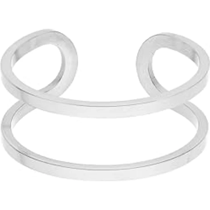 Purelei® Basic Ring – filigraner, doppelreihiger Edelstahlring, verstellbar und wasserfest, silber (Größe 56–60) – Bild 1