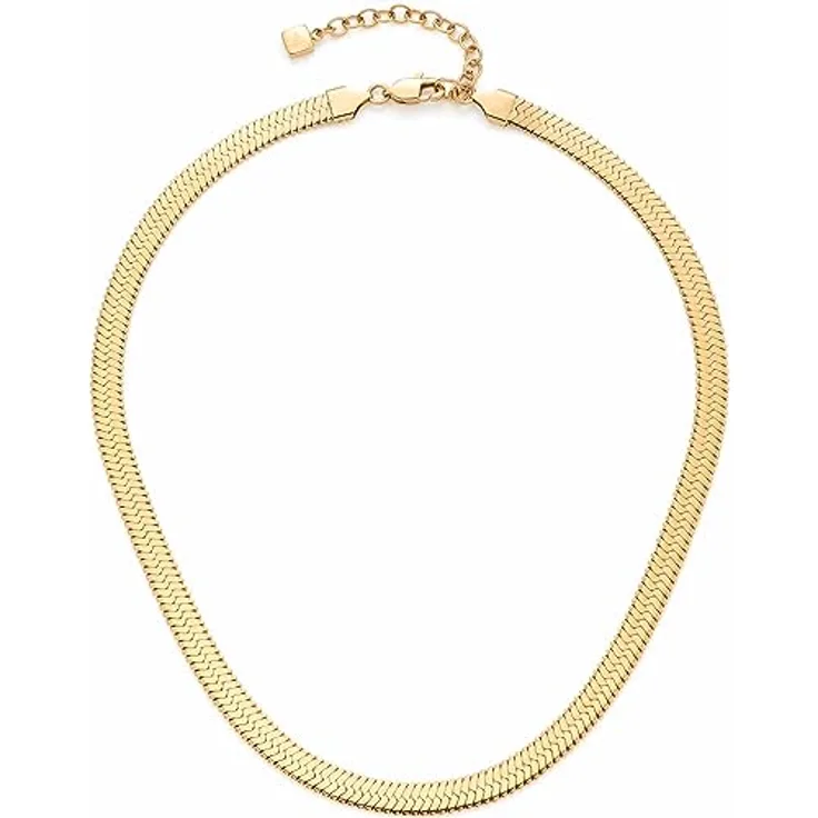 JEWELS BY LEONARDO Halskette Snake, goldfarbene Flügel-Kette aus Edelstahl, flach anliegend, 42-47 cm, Geschenk für Frauen, 023170