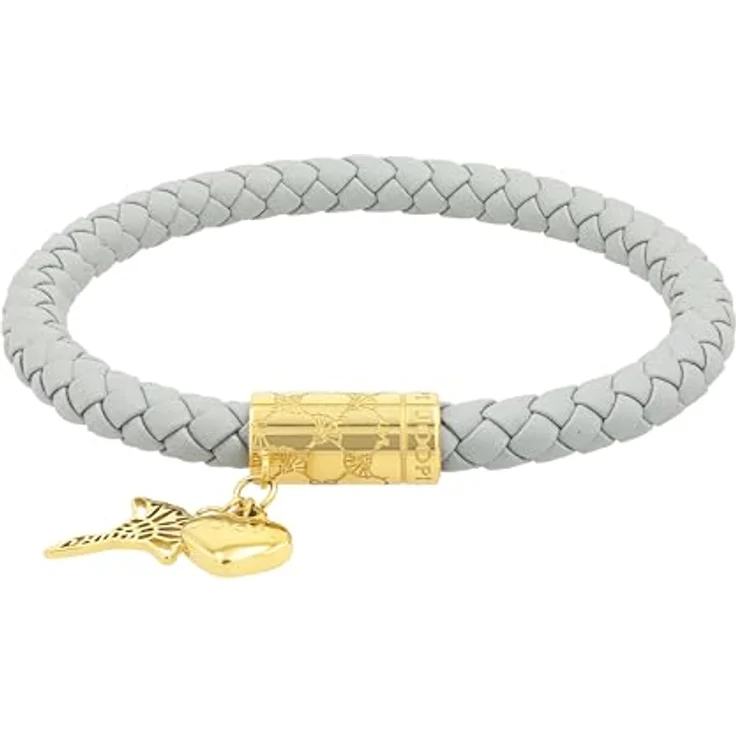 JOOP! Damen-Armband mit Anhänger, Edelstahl und Leder, 19 cm, gold, Geschenkidee in Schmuck Geschenk Box, 2100976 – Bild 4