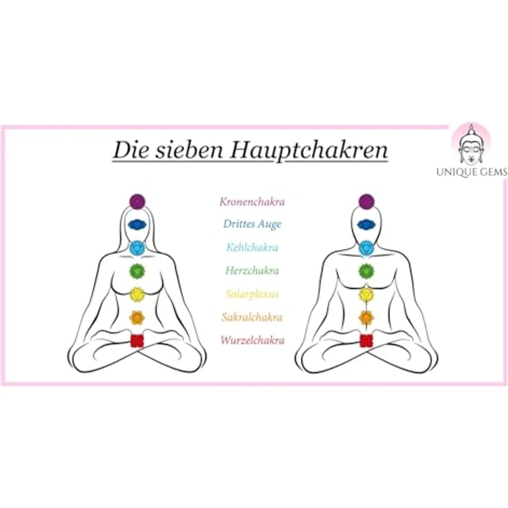 Unique Gems Perlenarmband Rosenquarz, 4mm Chakra Schutzarmband für Damen, elastisch 16-19cm, handgemachtes Natursteinarmband – Bild 4