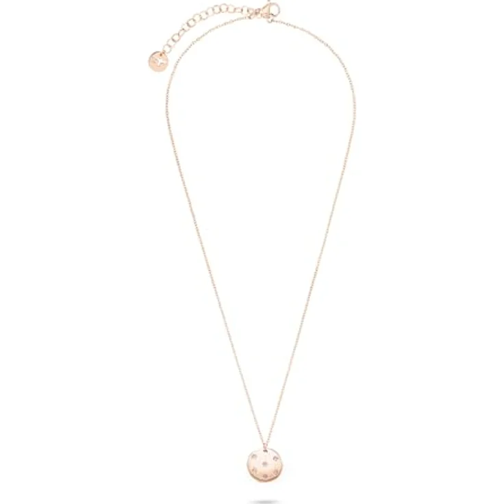 Tamaris Damen Halskette TJ-0647-N-45, Edelstahl IP Roségold mit Plättchenanhänger und Zirkoniasteinen, 45 cm – Bild 2