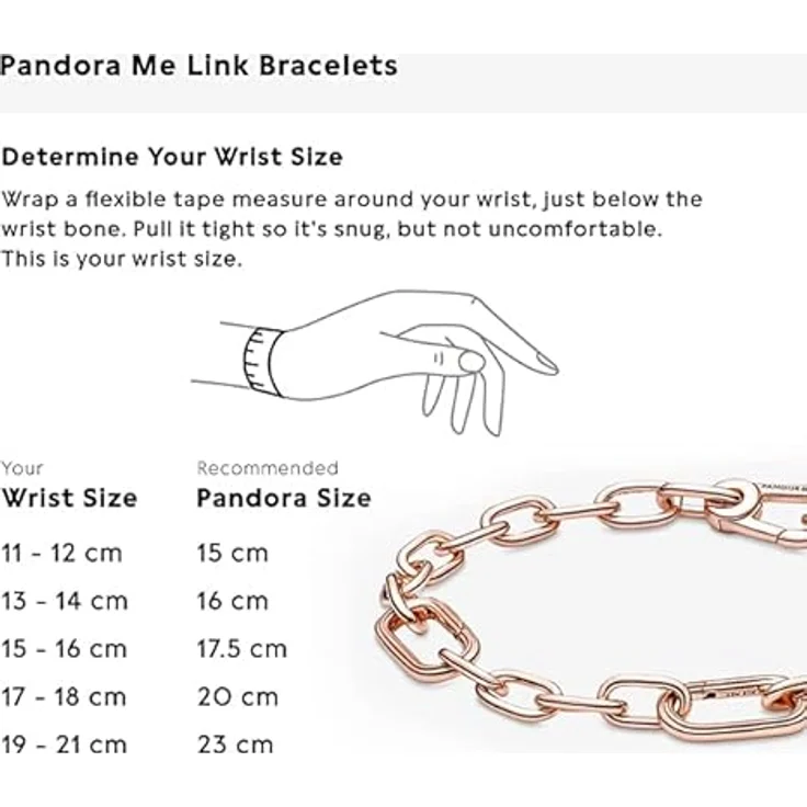 PANDORA ME Armband "Gliederkette" 14k rosévergoldet, 20 cm, mit austauschbaren Links und zwei Connectors – Bild 5