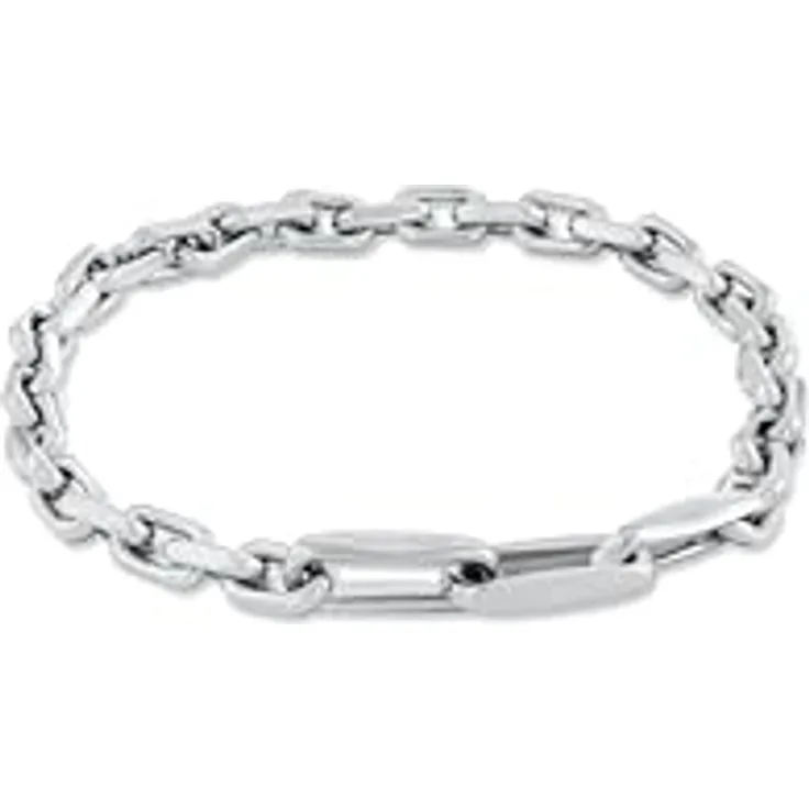 Calvin Klein CK ASPIRE Herren Gliederarmband aus Edelstahl, polierte Optik, 19,5 cm mit Karabinerverschluss