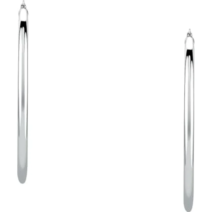 CHRIST Creolen 89080479, große Creolen aus rhodiniertem, recyceltem Silber 925 mit Steckverschluss, 40 mm Durchmesser – Bild 5