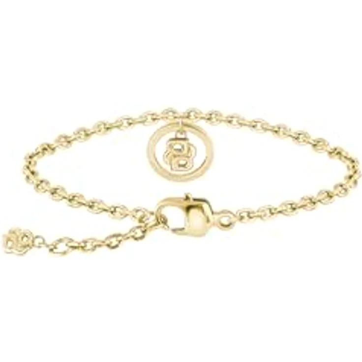 BOSS DOUBLE B DIVINE Damenarmband aus Edelstahl mit Gelbgold-Ionenplattierung und Kristallen, verstellbar - 1580807 – Bild 3