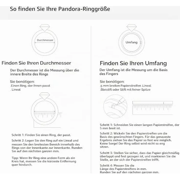 Pandora 190963CZ Damen-Ring Unendliche Herzen, 925/- Sterling Silber mit Zirkonias, Größe 54/17,2 – Bild 5