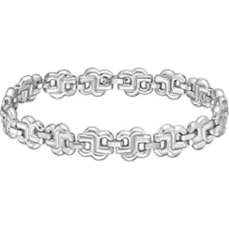BOSS DOUBLE B STRAND Damen-Armband aus Edelstahl mit Doppel-B Charms, 172 mm lang, Klappverschluss mit graviertem Logo – Bild 1