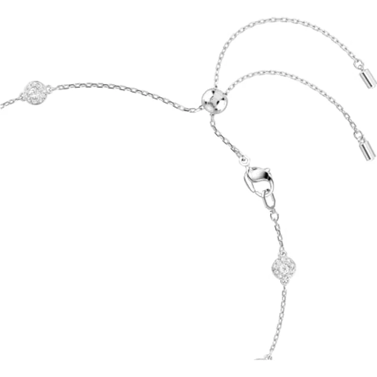 Swarovski Una Angelic Halskette, Rhodinierte Damenhalskette mit Beidseitig Tragbaren Kristallen, Länge: 30-44 cm – Bild 4