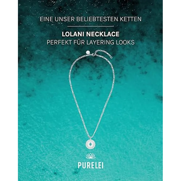 Purelei Lolani Kette Damen, Wasserfeste Edelstahl-Halskette mit verstellbarer Länge von 45-50 cm, Silber – Bild 2