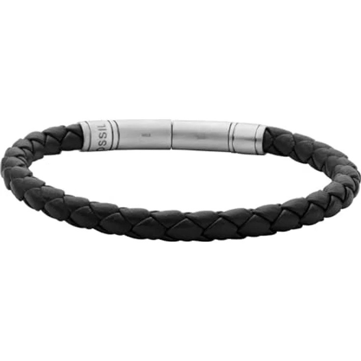 Fossil Herren Edelstahlarmband mit verstellbarem Verschluss, braun, gebürstetes Finish, 217 mm Länge, 6 mm Breite – Bild 2