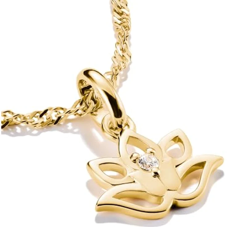 Thomas Sabo Charm Club Connect Charm-Anhänger Lotusblüte, 18k vergoldet, recyceltes 925 Silber, vielseitig einsetzbar CC1204-414-14 – Bild 2