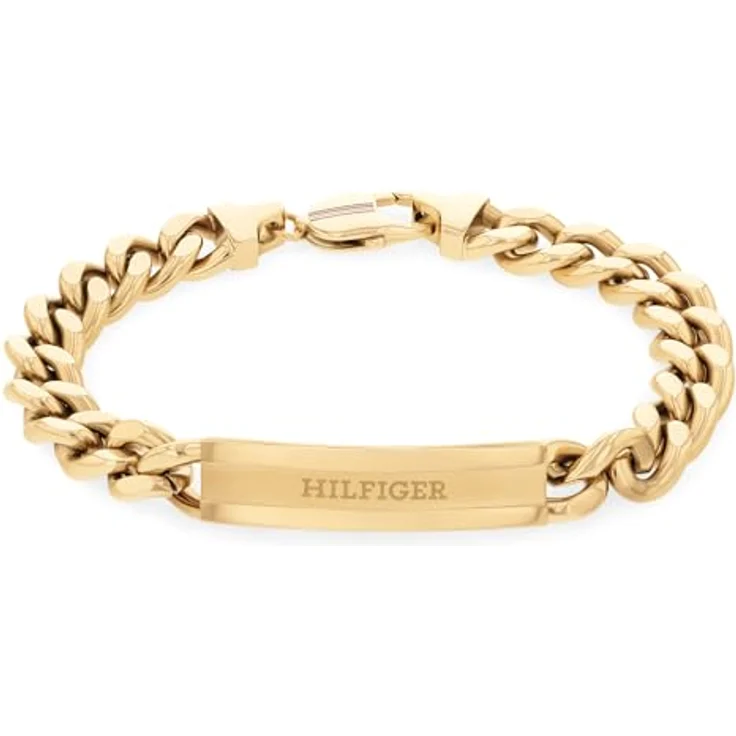 Tommy Hilfiger Jewelry Gliederarmband für Herren, vergoldetes Edelstahl mit Karabinerverschluss, 190 mm, Gelbgold - 2790580 – Bild 1