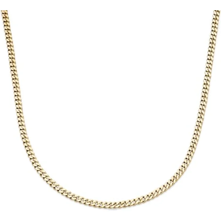 s.Oliver Herren Necklace, Halskette aus mattiertem Edelstahl in IP Gold, Panzerkette 50 cm, wasserfest & hautfreundlich – Bild 2