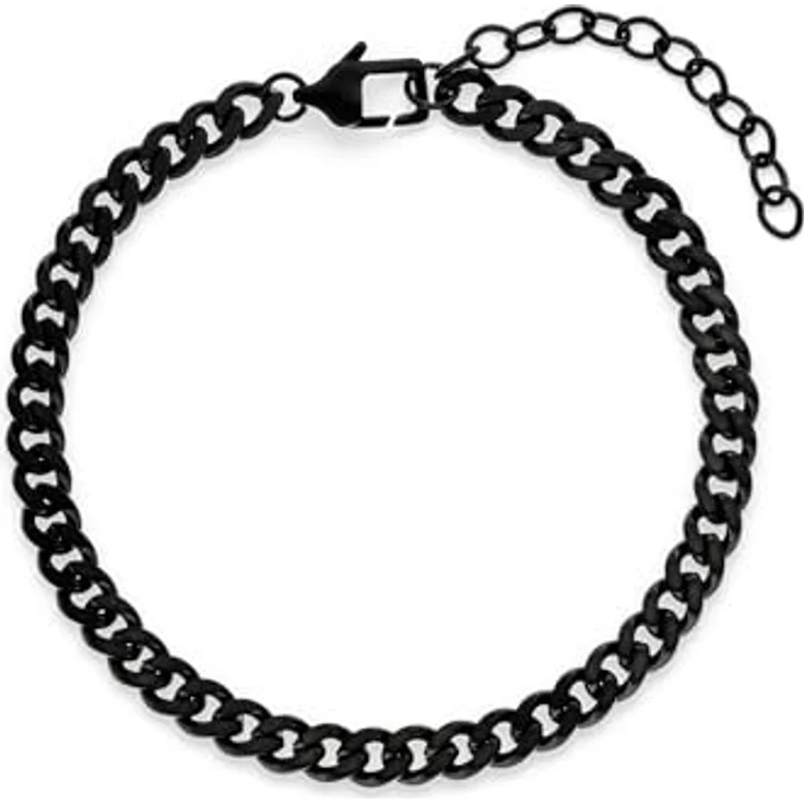 s.Oliver Herren Bracelet, Armband aus mattiertem Edelstahl, IP Schwarz, verstellbar bis 22 cm, wasserfest & hautfreundlich – Bild 1