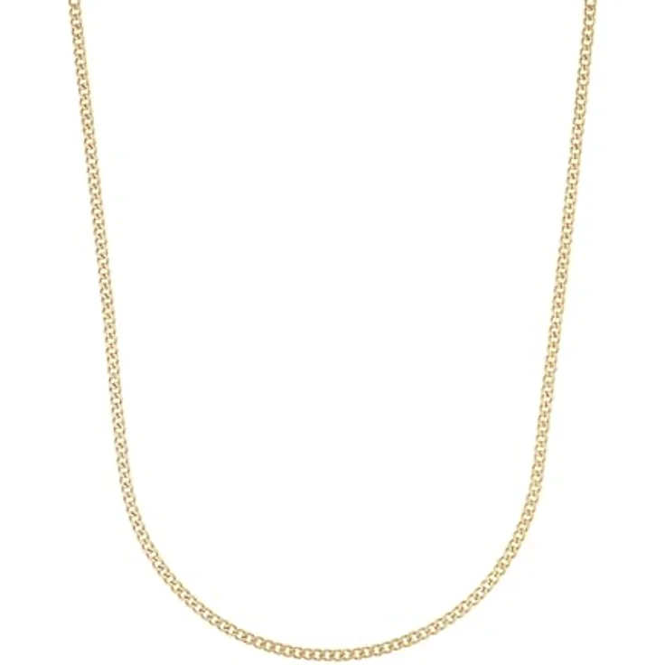 Amor Panzer Collier Edelstahl Unisex Halsschmuck, 38 cm, Gold, mit Federring-Verschluss, kommt in Schmuck Geschenk Box, 2037369