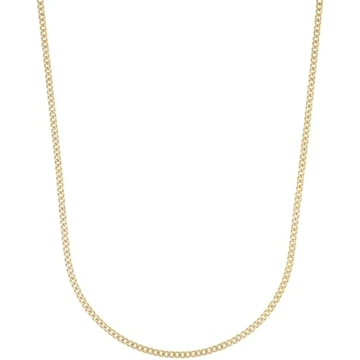 Amor Panzer Collier Edelstahl Unisex Halsschmuck, 38 cm, Gold, mit Federring-Verschluss, kommt in Schmuck Geschenk Box, 2037369 – Bild 1