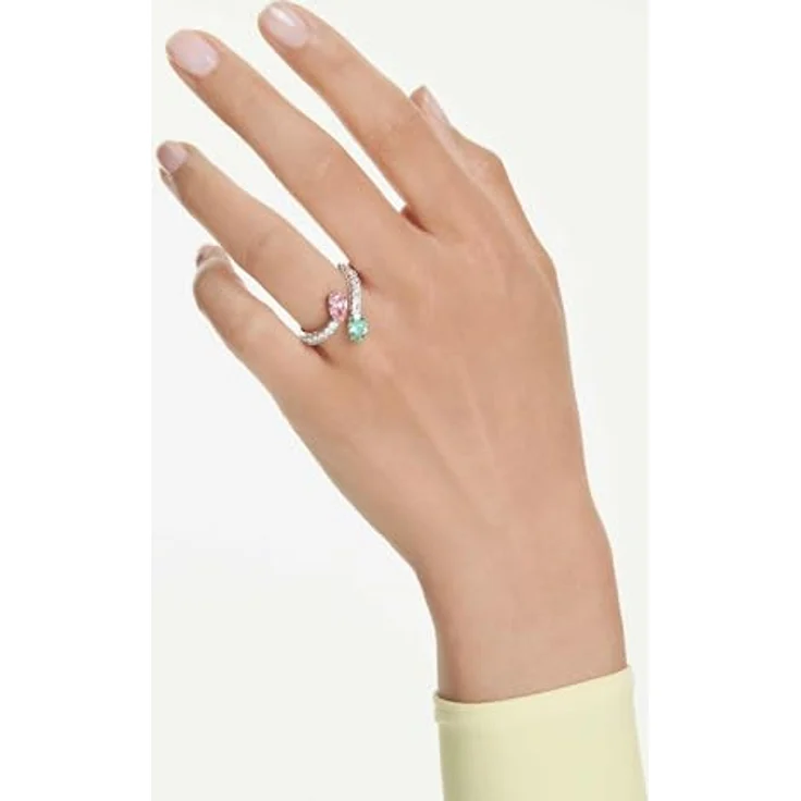Swarovski x Ariana Grande Offener Ring, Rhodiniert mit Mehrfarbigen Swarovski Zirconia in verschiedenen Schliffen – Bild 5