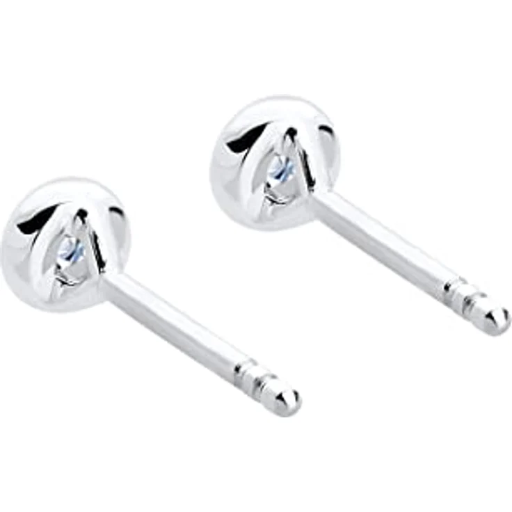 DIAMORE Elli DIAMONDS Damen-Ohrringe, Ohrstecker mit 0.06 ct. Diamant in 925 Sterling Silber, hochglanzpoliert, anlaufgeschützt – Bild 4