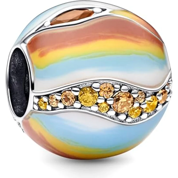 PANDORA Charm Planet Jupiter, Silber mit Kristallsteinen – Bild 1