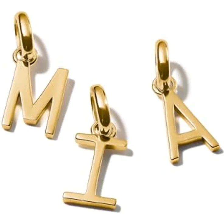 Thomas Sabo Charm Club Connect Charm-Anhänger Buchstabe M, 18k vergoldetes, recyceltes 925 Silber mit filigraner Öse, vielseitig einsetzbar – Bild 2