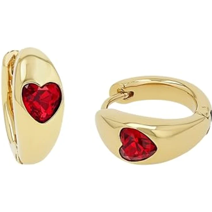 s.Oliver Damen Ohrringe Creolen, 925 Sterling Silber/Edelstahl mit Zirkonia-Steinen, 16 mm, in Schmuck Geschenk Box – Bild 1