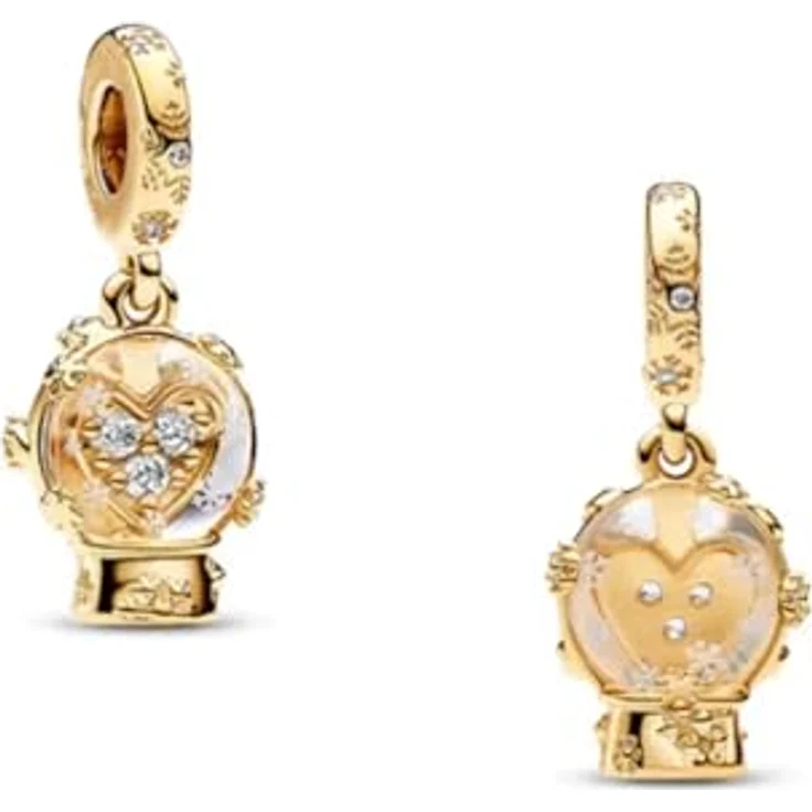Anduonie Charms Gold Stopper Charms Anhänger Silber 925, roter Bead Charm für europäische Armbänder mit 4.5mm~5.0mm Lochgröße – Bild 3