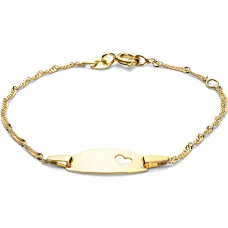 Amor Identarmband Mädchen, 14+2 cm, 375er Gold, Herz, gravierbar, mit Geschenkbox, 2014686 – Bild 2